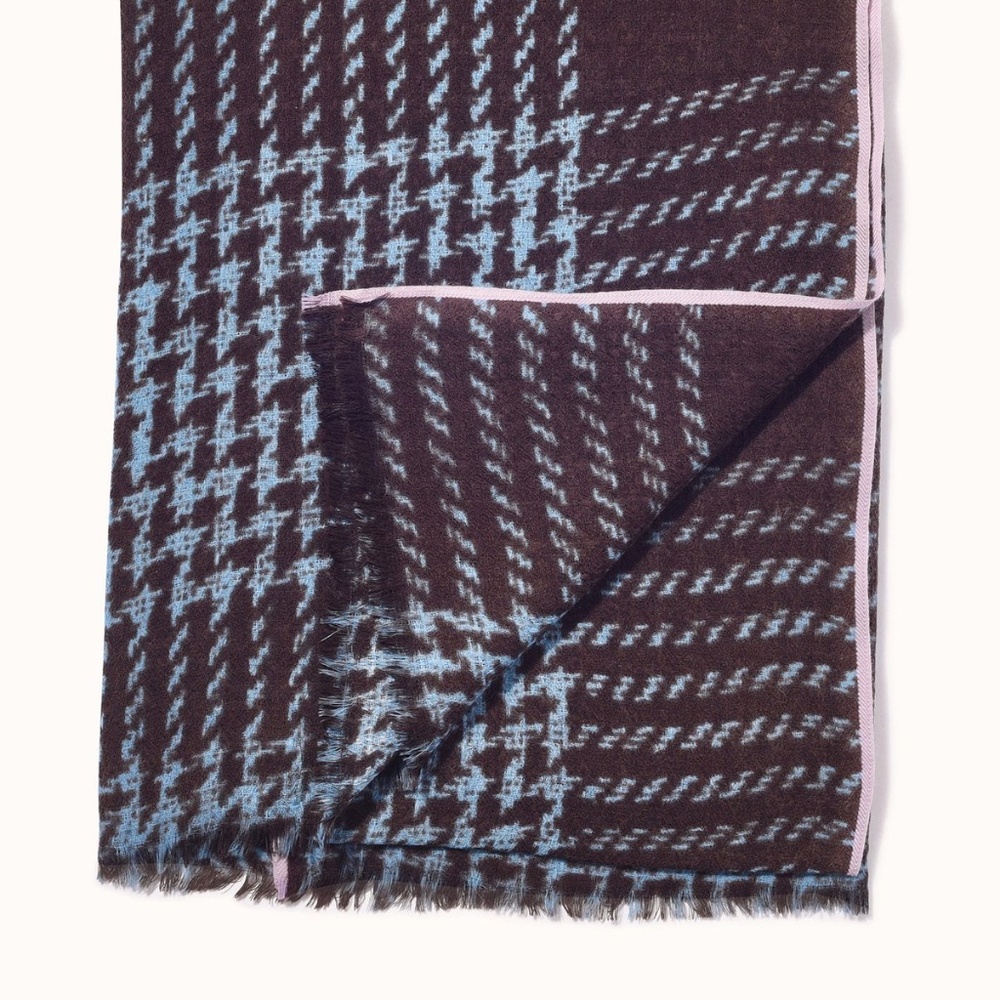 Épice Tweed Check Wool Scarf (like new)